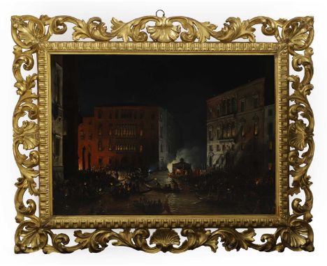Carlo Grubacs (Italian, c.1812-1870) Festivities on the Grand Canal in 1838 in honour of Emperor Ferdinand (1793-1875) in fro