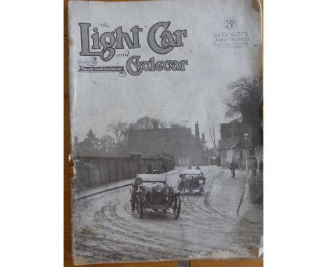 Light Car Magazine. 49 loose issues for 1920, lacking Jan 3rd, March 6th, and 12th June. All in good clean condition, in thre