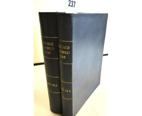The Vintage &amp; Thoroughbred Car. A set of the magazines in two bound books, Volume 1, No 1 (Feb 1952) to Volume 4, No 39 (