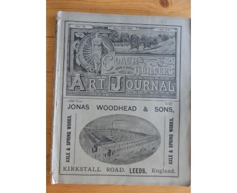 Coach Builders Art Journal. 11 issues dating from the 1895 to 1907, with covers. Also, Cooper's Vehicle Journal, 37 issues fr