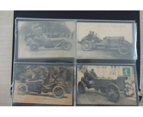 The 1906 A.C.F. Grand Prix. An album and slip case containing period postcards depicting driver's and their cars, and the Cir