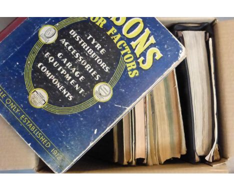 Motor Trade Catalogues. Five hardback quarto-sized volumes, all with some wear but generally fairly clean and sound for their