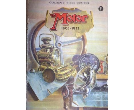 Motoring Volumes and The Motor. A good selection of about 17 mainly hardback motoring volumes in good condition, including: C