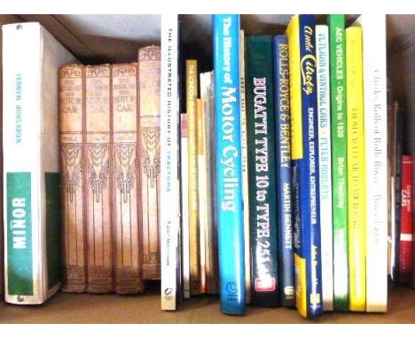 Miscellaneous Motoring Books. A box of motoring books, various formats, hardbacks and paperbacks, mostly in good or better co