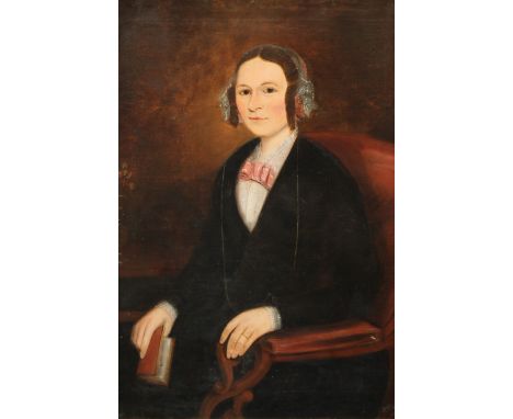 George Owens (19th century)Portrait of a Ladyinscribed to verso, oil on canvas,  89cm x 59cm 