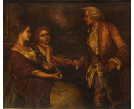 Continental School Polite Societyoil on panel, 35.5cm x 42.5cm 
