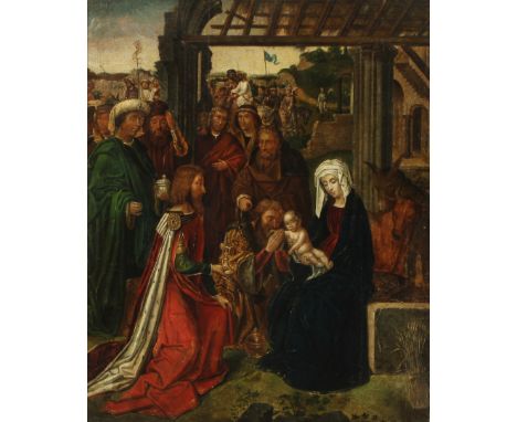 Florentine School. possibly 16th/17th century, Adoration of the Magi, oil on panel, 60cm x 48cm 