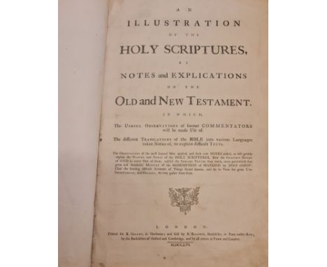 A 1757 Genesis to Esther holy Bible printed for R. Goadby London.