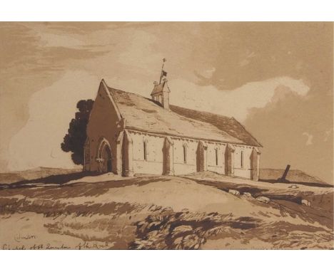 Vincent Brooks, after John Sell Cotman (1782-1842), 'Chapel of St Quinton of the Rock from South West', lithograph, 20x29cm, 
