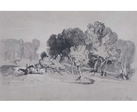 Miles Edmund Cotman (British,1810-1858), after John Sell Cotman, 'Col. Harvey's Meadow, Thorpe, nr Norwich, lithograph, unsig