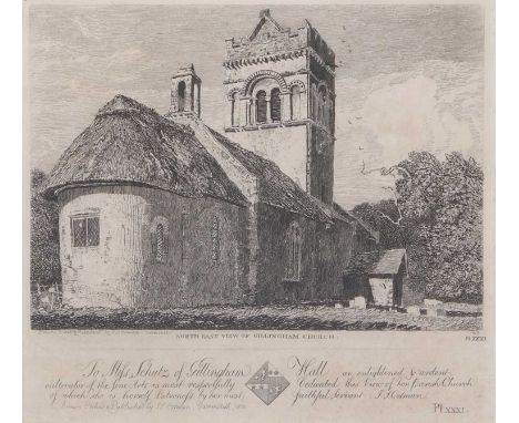 John Sell Cotman (British,1782-1842), 'North east view of Gillingham Church', engraving from 'A series of Etchings illustrati