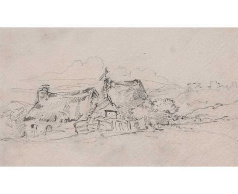 Attributed to John Sell Cotman (1782-1842), Pencil sketch of Two Cottages, bears a signature, J.S.Cotman, in a later hand on 