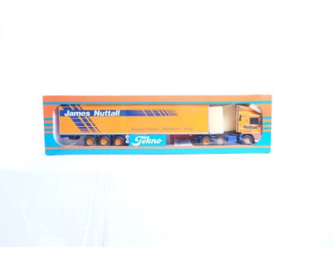  Tekno ERF EC14 Box Trailer - James Nuttall | Scale: 1:50 | Model Code:  | Certificate: Yes | Lot Condition: Good | Mirrors: 