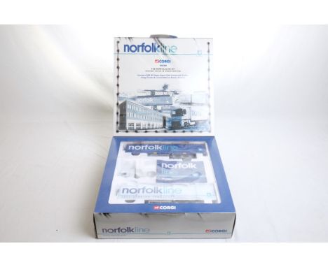  Corgi DAF XF Tractor Unit & Curtainside & Fridge Trailer Set - Norfolkline | Scale: 1:50 | Model Code: CC99129 | Certificate