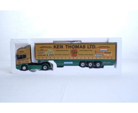  Eligor Scania 124 Curtainside Trailer - Ken Thomas LTD | Scale: 1:43 | Model Code:  | Certificate: No | Lot Condition: Good 