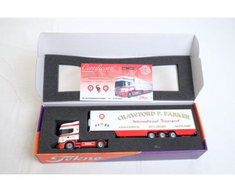  Tekno Scania 144 & Fridge Trailer - Crawford Parker | Scale: 1:50 | Model Code: 64377 | Certificate: Yes | Lot Condition: Go
