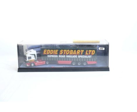  Corgi ERF EC11 Curtainside Trailer - Eddie Stobart - In Display Case | Scale: 1:50 | Model Code: 75401 | Certificate: No | L