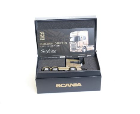  Tekno Scania R730 Tractor Unit - Golden Griffin | Scale: 1:50 | Model Code: 67967 | Certificate: Yes | Lot Condition: Good |