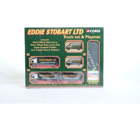  Corgi Eddie Stobart Set Motorway Truck Set & Playmat | Scale:  | Model Code: 60023 | Certificate: N/A | Lot Condition: Good 