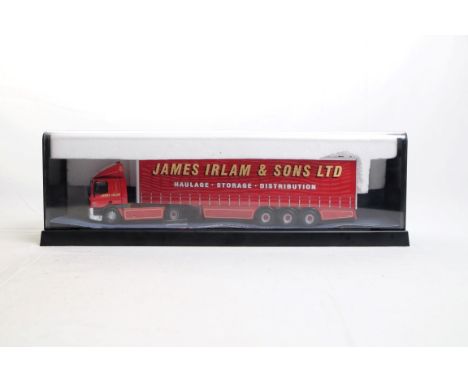  Corgi DAF XF 85 Curtainside Trailer - James Irlam & Sons LTD - In Display Case | Scale: 1:50 | Model Code: 75401 | Certifica