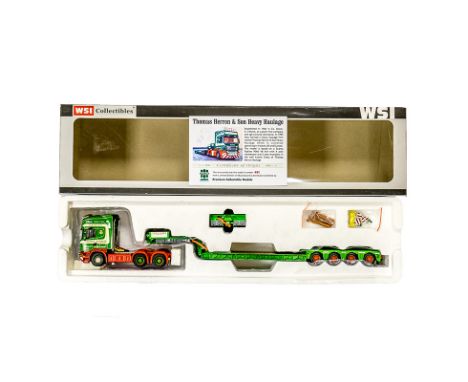  WSI Scania Topline 6x4 W/Euro Low Loader W/Interdolly  Thomas Herron & Son  | Scale: 1:50 | Model Code: 9430 | Certificate: 
