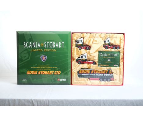  Corgi Scania 3 Tractor Unit Set & Curtainside Trailer - Eddie Stobart | Scale: 1:50 | Model Code: CC99155 | Certificate: Yes