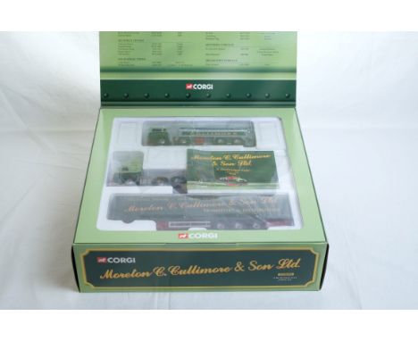  Corgi 2 Truck Set + Curtainside Trailer - Moreton C Cullimore | Scale: 1:50 | Model Code: CC99154 | Certificate: Yes | Lot C