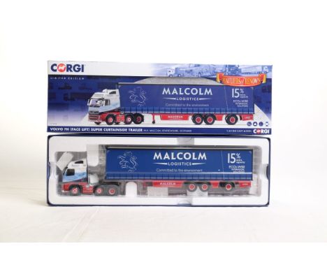  Corgi Volvo FH & Curtainside Trailer - Malcolm (Signed by Andrew Malcolm) | Scale: 1:50 | Model Code: CC14032 | Certificate:
