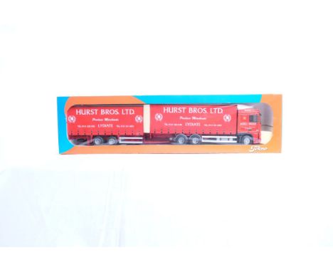  Tekno DAF 95 Double Curtainside Trailer - Hurst Bros LTD | Scale: 1:50 | Model Code:  | Certificate: No | Lot Condition: Goo