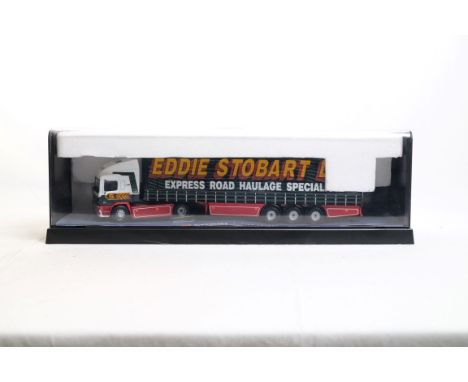  Corgi ERF EC11 Curtainside Trailer - Eddie Stobart - In Display Case | Scale: 1:50 | Model Code: 75201 | Certificate: No | L