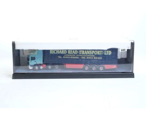  Corgi ERF EC11 Curtainside Trailer - Richard Reed Transport In Display Case | Scale: 1:50 | Model Code: 75203 | Certificate: