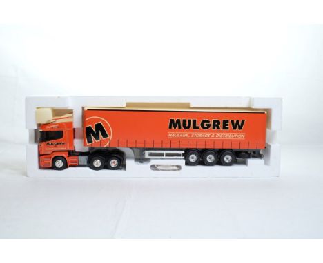  Eligor Scania R470 Curtainside Trailer - Mulgrew | Scale: 1:43 | Model Code:  | Certificate: No | Lot Condition: Good | Mirr