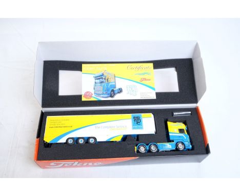  Tekno Scania R620 & Fridge Trailer - Robert Burns | Scale: 1:50 | Model Code: 60792 | Certificate: Yes | Lot Condition: Good