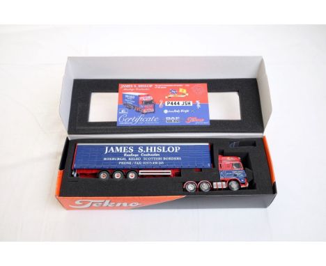  Tekno DAF 105.510 Curtainside Trailer - James S.Hislop | Scale: 1:50 | Model Code:  | Certificate: Yes | Lot Condition: Good