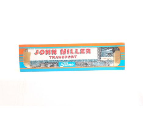  Tekno DAF XF 95 Box Trailer - John Miller | Scale: 1:50 | Model Code:  | Certificate: No | Lot Condition: Good | Mirrors: No