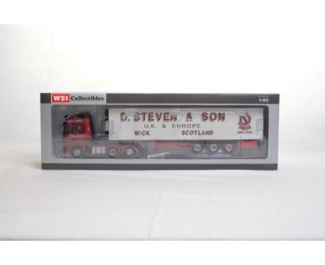  WSI Volvo FH4 6x2 Fridge Trailer - D Steven & Son | Scale: 1:50 | Model Code: 02-1688 | Certificate: Yes | Lot Condition: Go