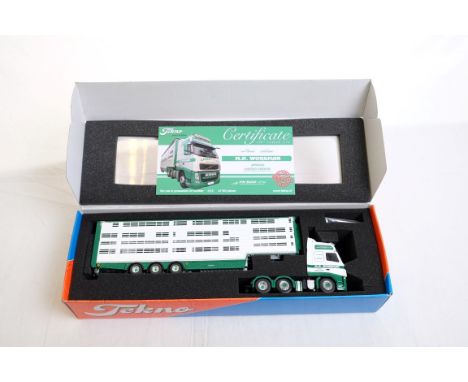  Tekno Volvo FH500 Livestock Trailer - M.D. Workman - Irish | Scale: 1:50 | Model Code: 65248 | Certificate: Yes | Lot Condit