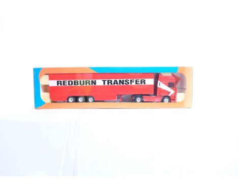  Tekno DAF XF 95 Box Trailer - Redburn Transfer | Scale: 1:50 | Model Code:  | Certificate: No | Lot Condition: Good | Mirror