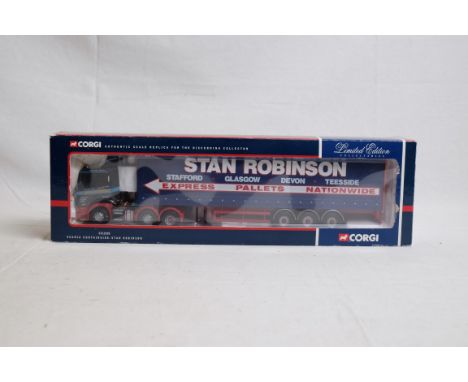  Corgi Scania Curtainside Trailer - Stan Robinson | Scale: 1:50 | Model Code: CC12205 | Certificate: Yes | Lot Condition: Goo