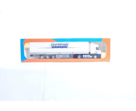  Tekno Volvo FH12 Box Trailer - Edwards Logistics | Scale: 1:50 | Model Code:  | Certificate: No | Lot Condition: Good | Mirr