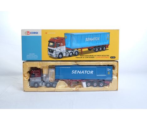  Corgi Mercedes Actros 40 Ft Container Load - John Mitchell | Scale: 1:50 | Model Code: AN13805 | Certificate: Yes | Lot Cond