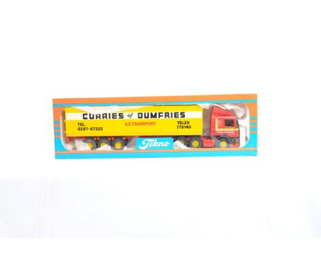  Tekno DAF XF 95 Box Trailer - Curries Of Dumfries | Scale: 1:50 | Model Code:  | Certificate: No | Lot Condition: Good | Mir