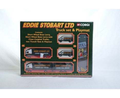  Corgi Eddie Stobart Truck Set & Playmat | Scale:  | Model Code: 60023 | Certificate: N/A | Lot Condition: Good | Mirrors: N/