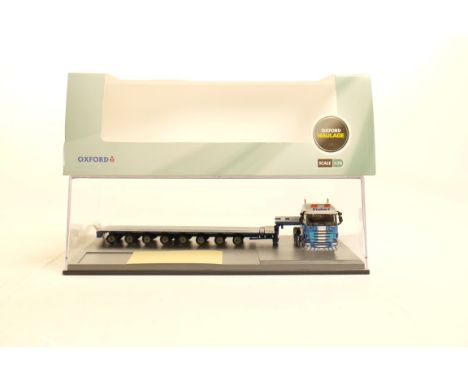  Oxford Diecast Scania Highline Low Loader - Stobart Rail | Scale: 1:76 | Model Code: SHL01LL | Certificate: Yes | Lot Condit