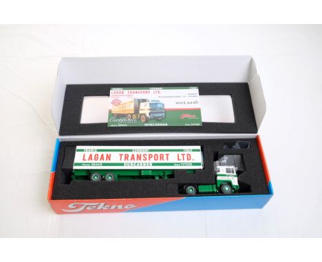  Tekno Scania 141 Fridge Trailer - Lagan Transport LTD - Irish | Scale: 1:50 | Model Code: 61794 | Certificate: Yes | Lot Con