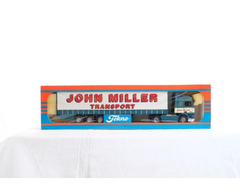 Tekno DAF XF 95 Curtainside Trailer - John Miller | Scale: 1:50 | Model Code:  | Certificate: No | Lot Condition: Good | Mir