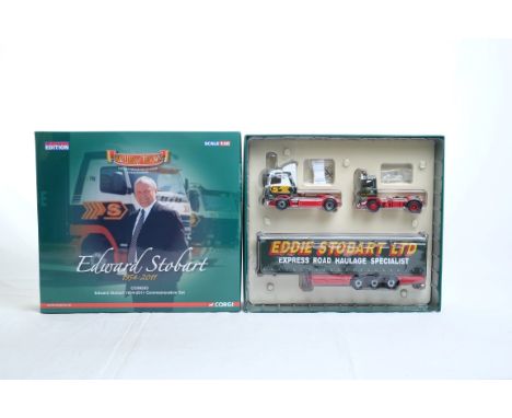  Corgi 2 Truck Set + Curtainside Trailer Edward Stobart Commemorative  - Eddie Stobart | Scale: 1:50 | Model Code: CC99203 | 