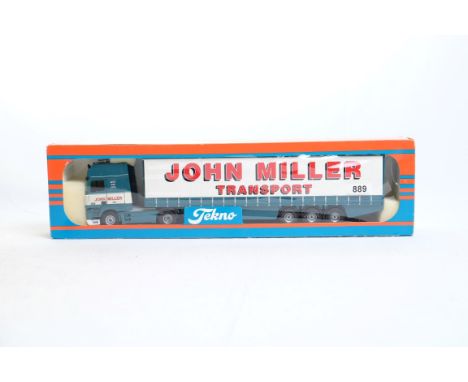  Tekno DAF XF 95 & Curtainside Trailer - John Miller | Scale: 1:50 | Model Code:  | Certificate: No | Lot Condition: Good | M