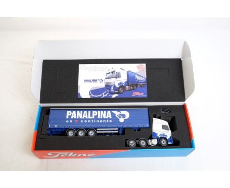  Tekno Volvo FH & Curtainside Trailer - Panalpina | Scale: 1:50 | Model Code: 68102 | Certificate: Yes | Lot Condition: Good 