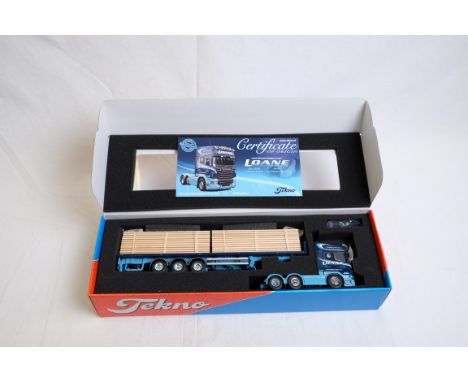  Tekno Scania R730 Flatbed Trailer & Pallet Load - Loane - Irish | Scale: 1:50 | Model Code: 67955 | Certificate: Yes | Lot C